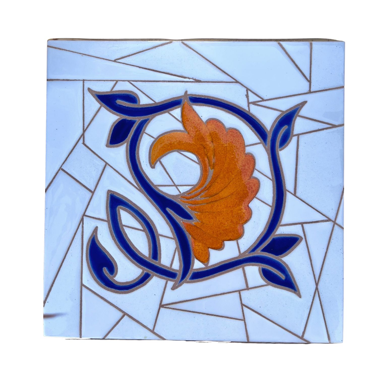 PHOTOS PRODUITS CERAMAIN Dessous de plat en céramique artisanale Volute solaire – Image 1